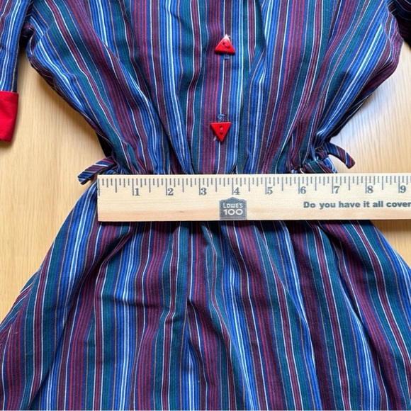 Vintage Jane Darling Kids Striped Dress – Union Made in USA – Girls Size 10 - Picture 5 of 10